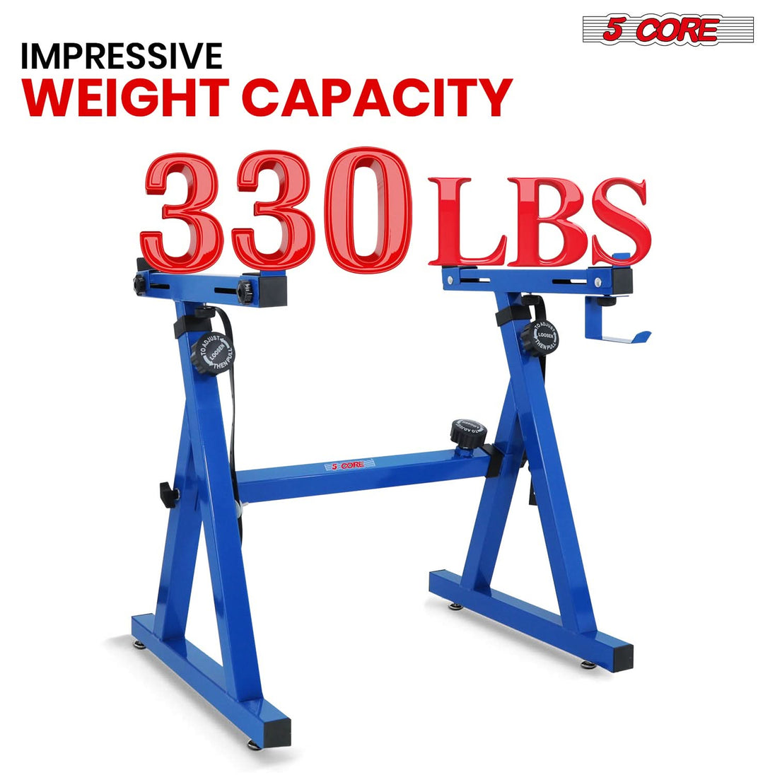 Heavy duty blue electric piano stand adjustable height by 5Core