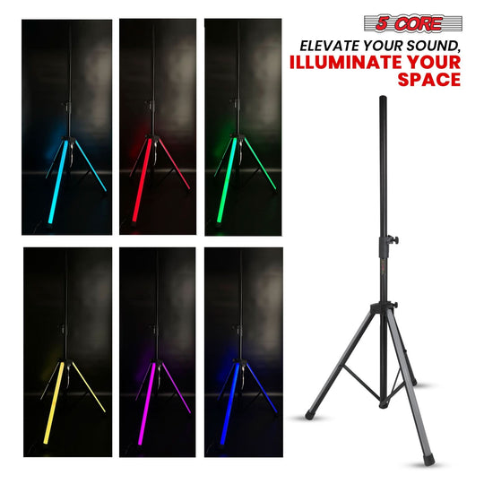 5Core adjustable studio monitor stand with RGB color effects