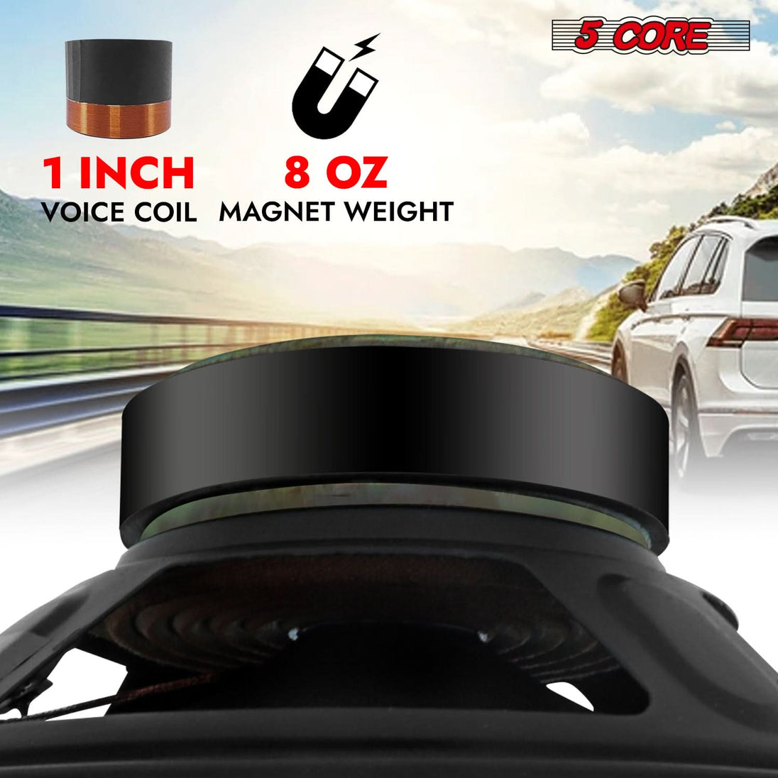High-performance 6.5 inch 300W subwoofer for vehicle sound upgrade