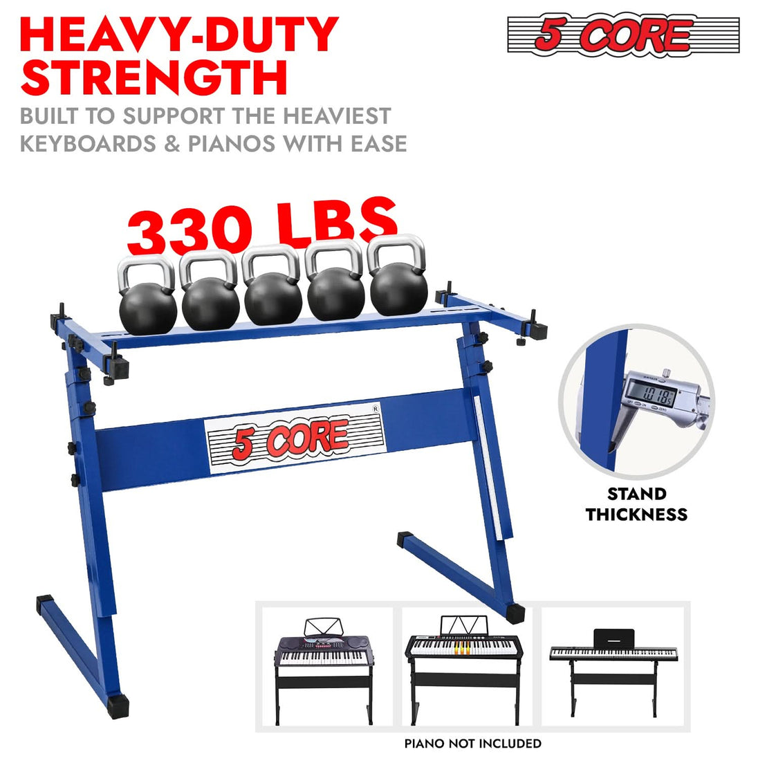 5Core durable Z style keyboard riser lift holder for pianos