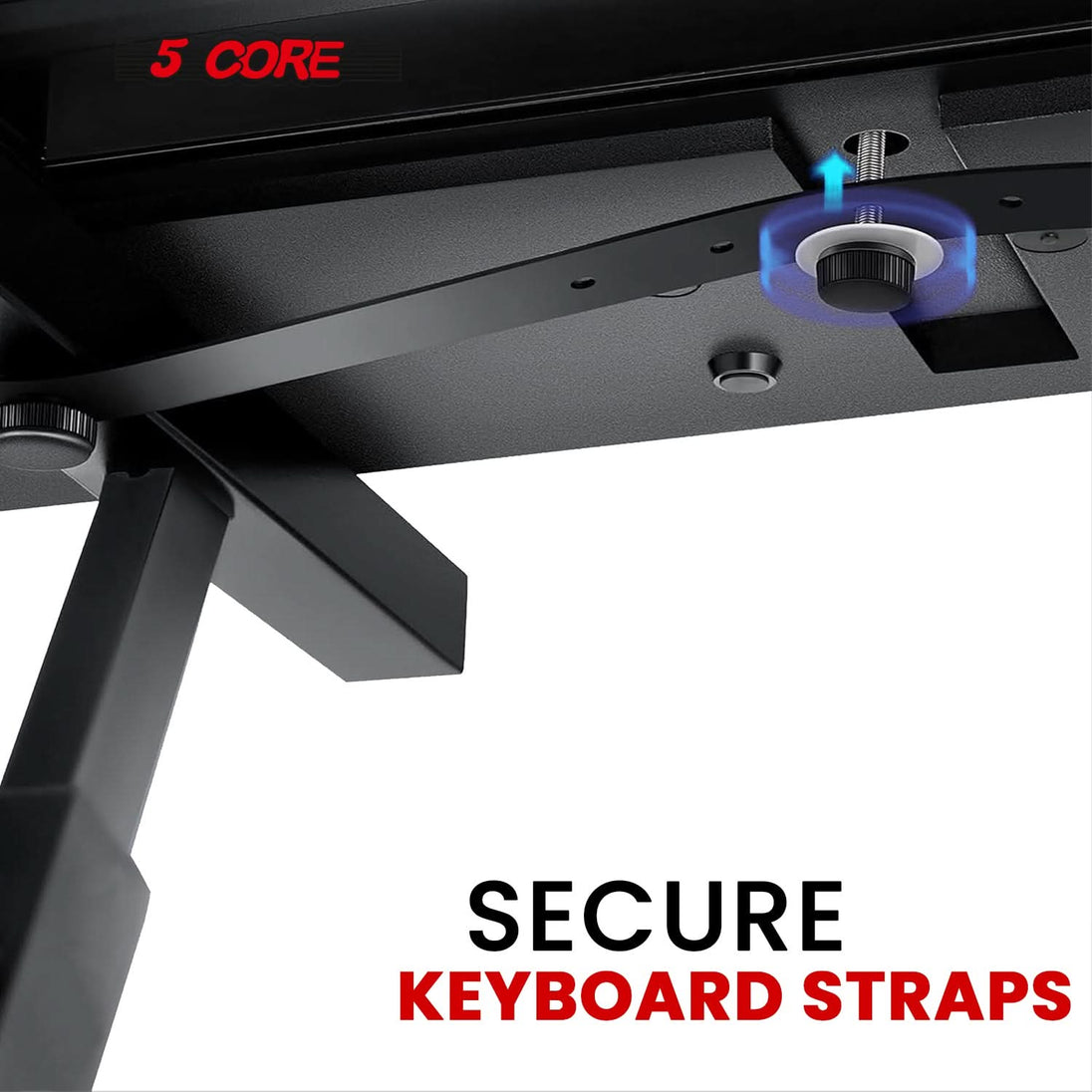 5Core heavy duty Z style keyboard stand, height adjustable black piano riser holder