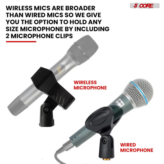 5Core heavy duty floor mic stand, height adjustable for singing and studio performances