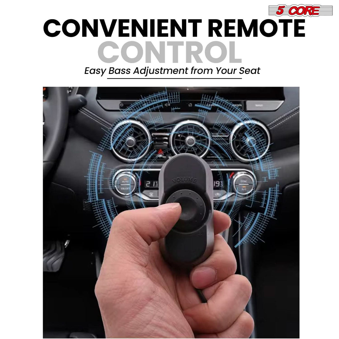 Slim profile 5Core 10 inch sub woofer ideal for tight car spaces