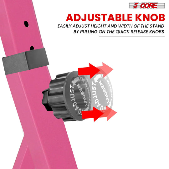 Strong and sturdy pink keyboard stand Z style from 5Core