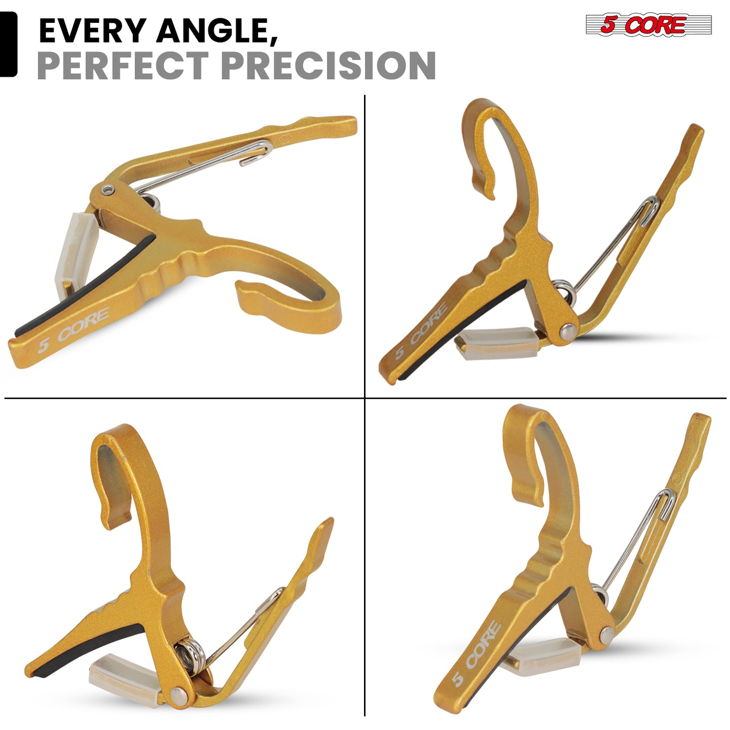 Durable capo designed for 6-string acoustic and electric guitars
