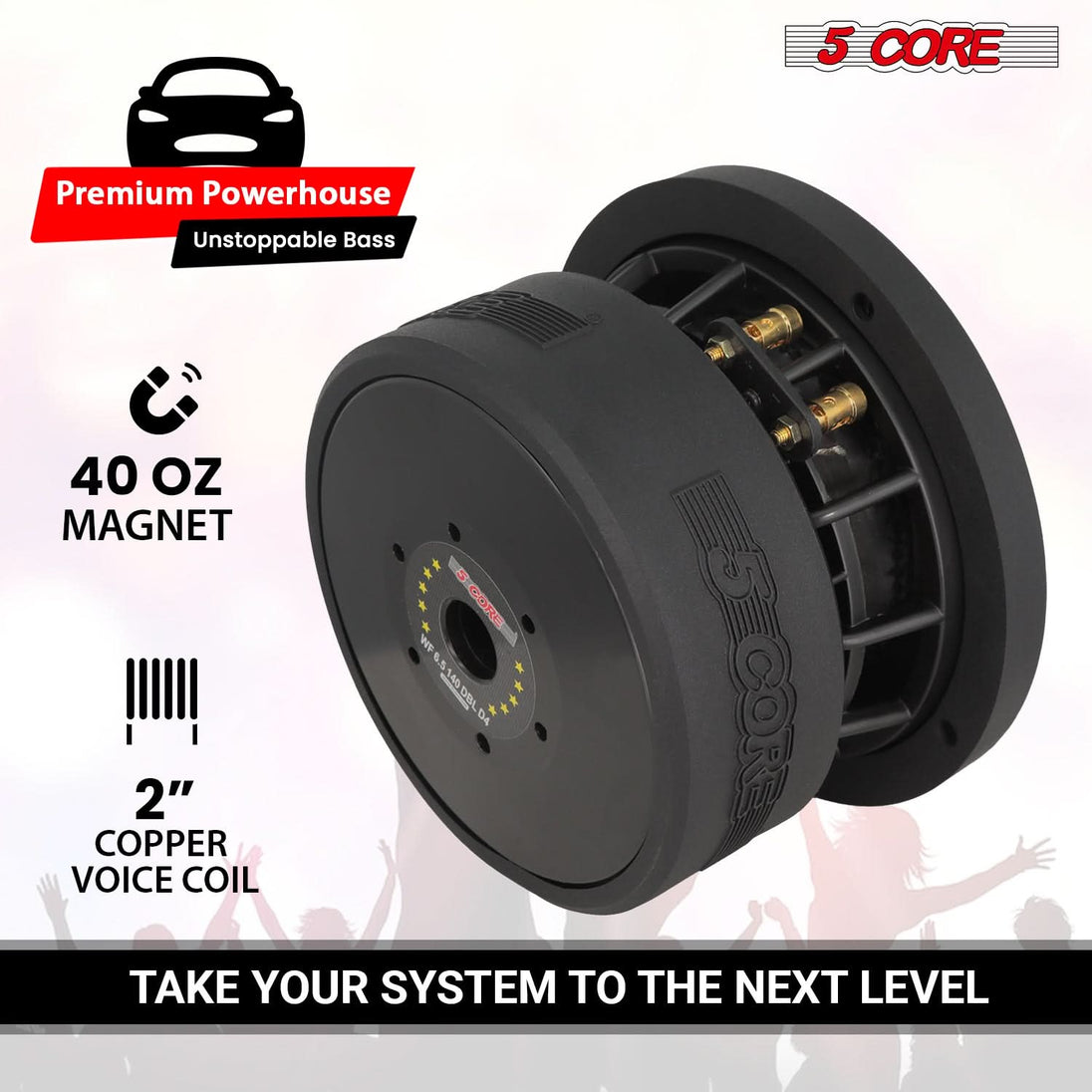Reliable 5Core 6.5 inch speaker built for clear and punchy bass
