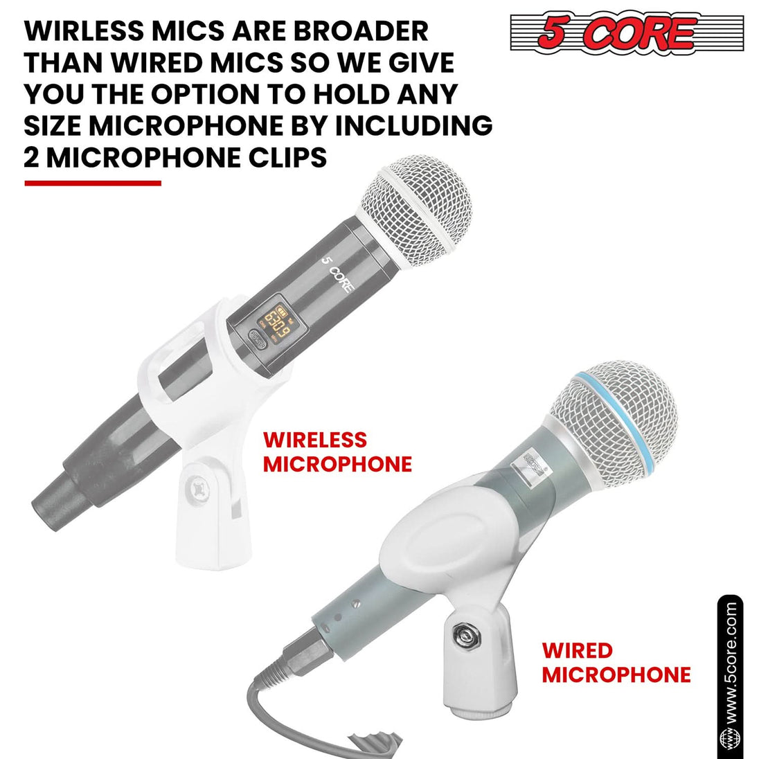 Compact 5Core desktop mic stand for home and office use