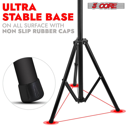 DJ light stand by 5Core with wide tripod base for maximum stability
