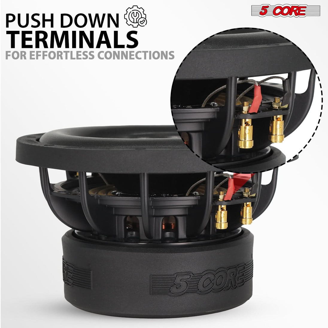 1000W 6.5 inch subwoofer driver with aluminum frame for cars