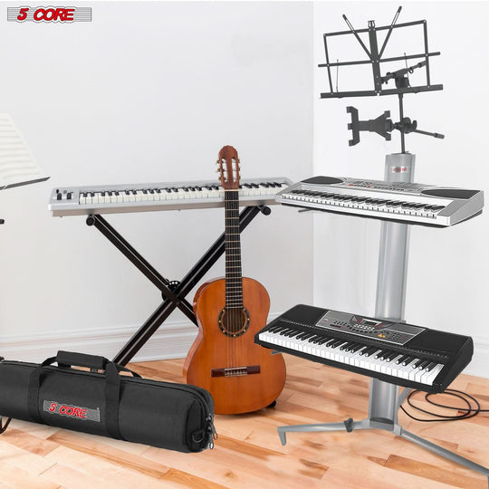 Portable 5Core piano riser with smooth-rolling wheels for convenience