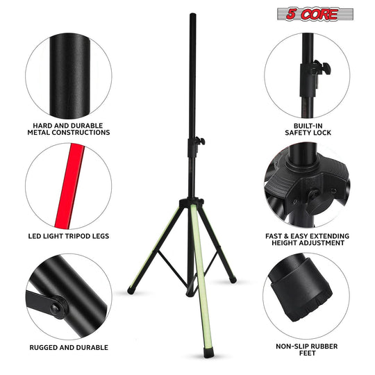 5Core RGB speaker tripod ideal for events, parties, and studio setups