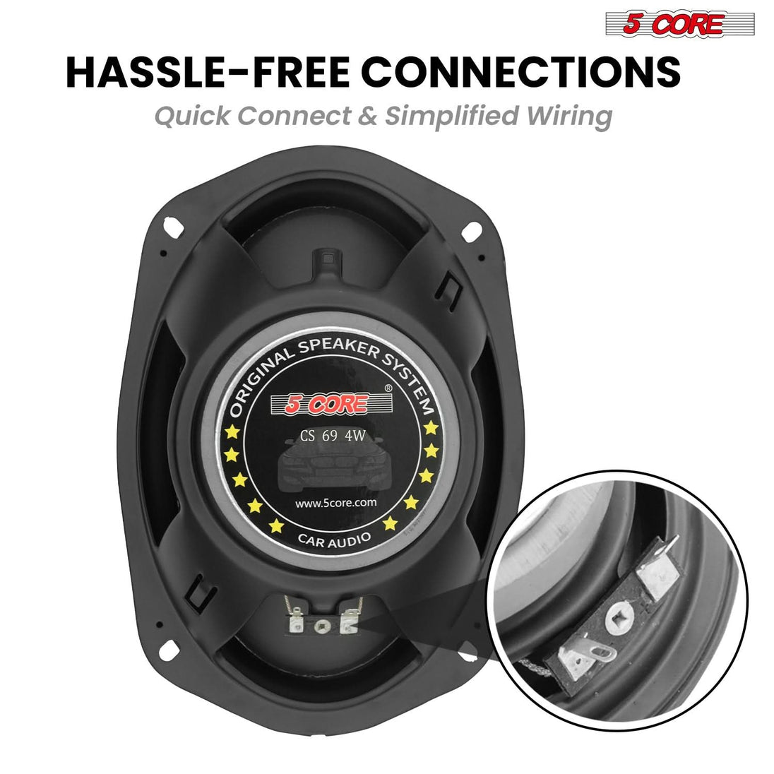 5Core 6x9 coaxial car speaker delivering full-range sound with clarity