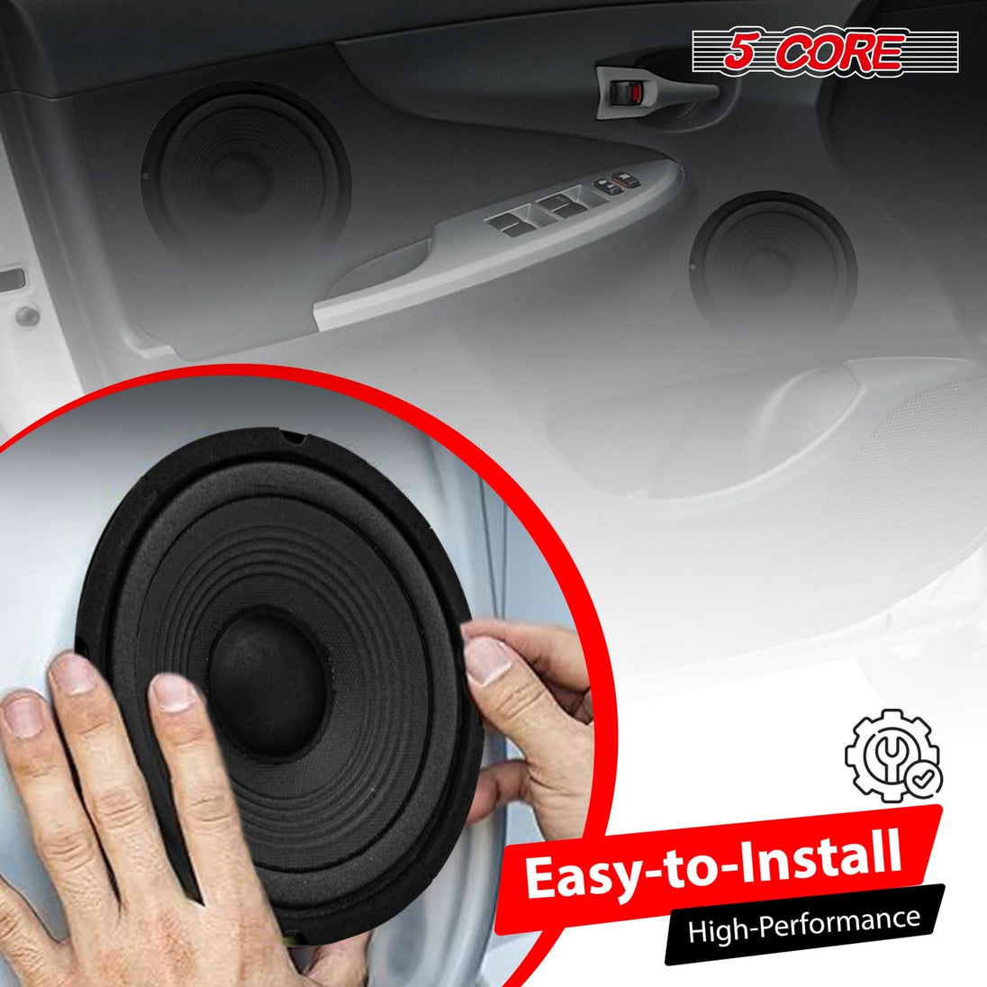 Durable 6.5 inch 300W subwoofer with 4 Ohm impedance for clear sound