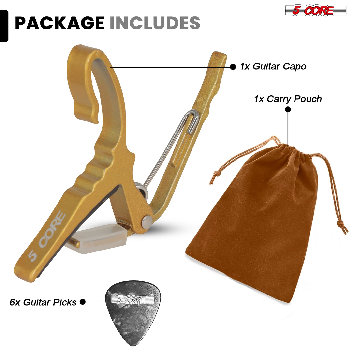 Compact carry bag for organizing guitar accessories