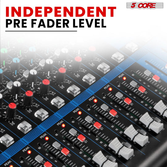 Professional-grade 5Core mixer for balanced audio mixing