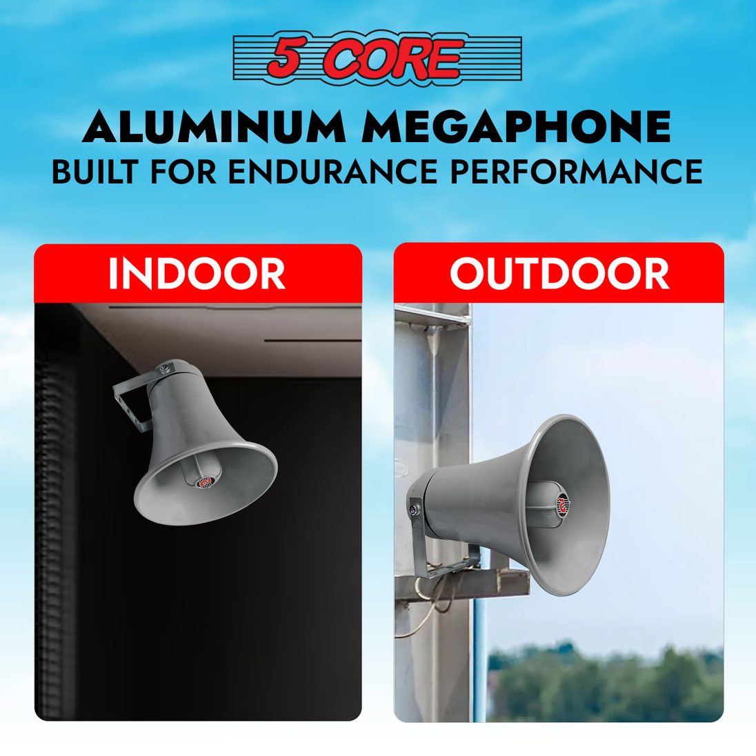5Core 9 inch loudspeaker PA horn outdoor indoor 20W 8 Ohm multi purpose loudspeaker