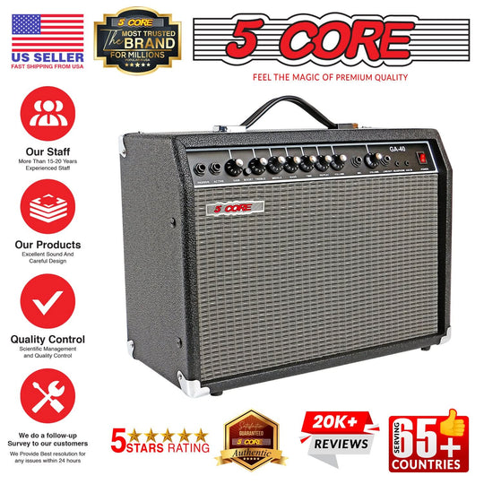 Practice amplifier 5 Core 40W for guitar acoustic and electric use