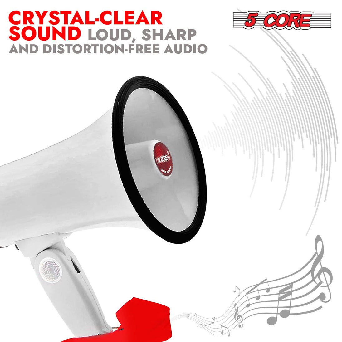 5Core 30W bullhorn for kids with 800 feet range, lightweight and portable