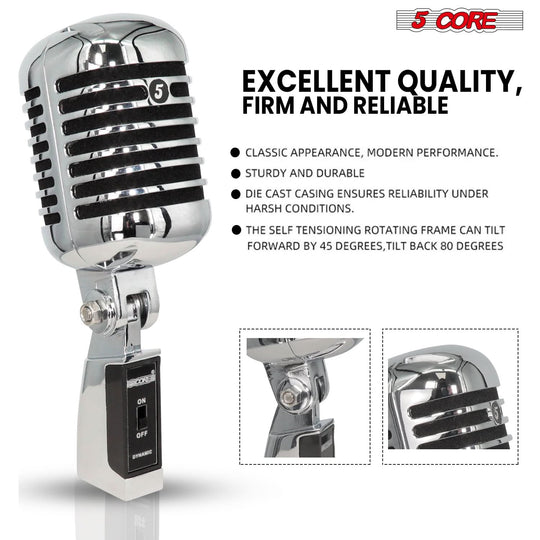 5Core studio microphone combining vintage design and modern clarity