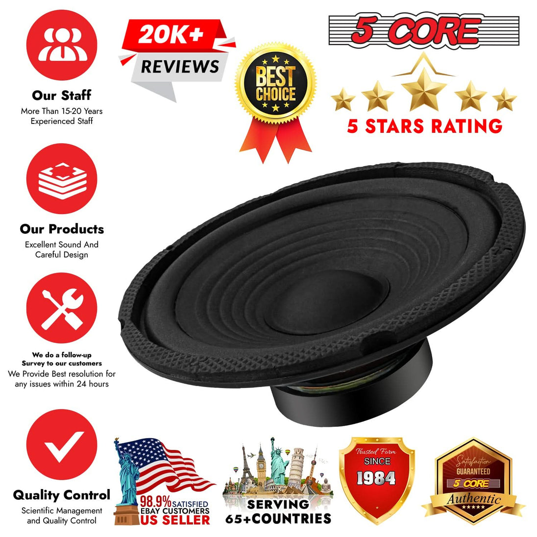 300 watt subwoofer 6.5 inch speaker for automotive bass systems