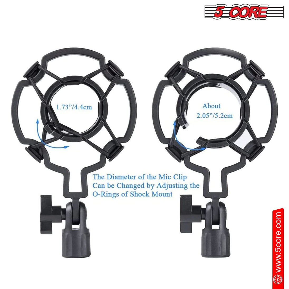 5Core professional condenser cardioid mic podcast bundle with desk stand blue
