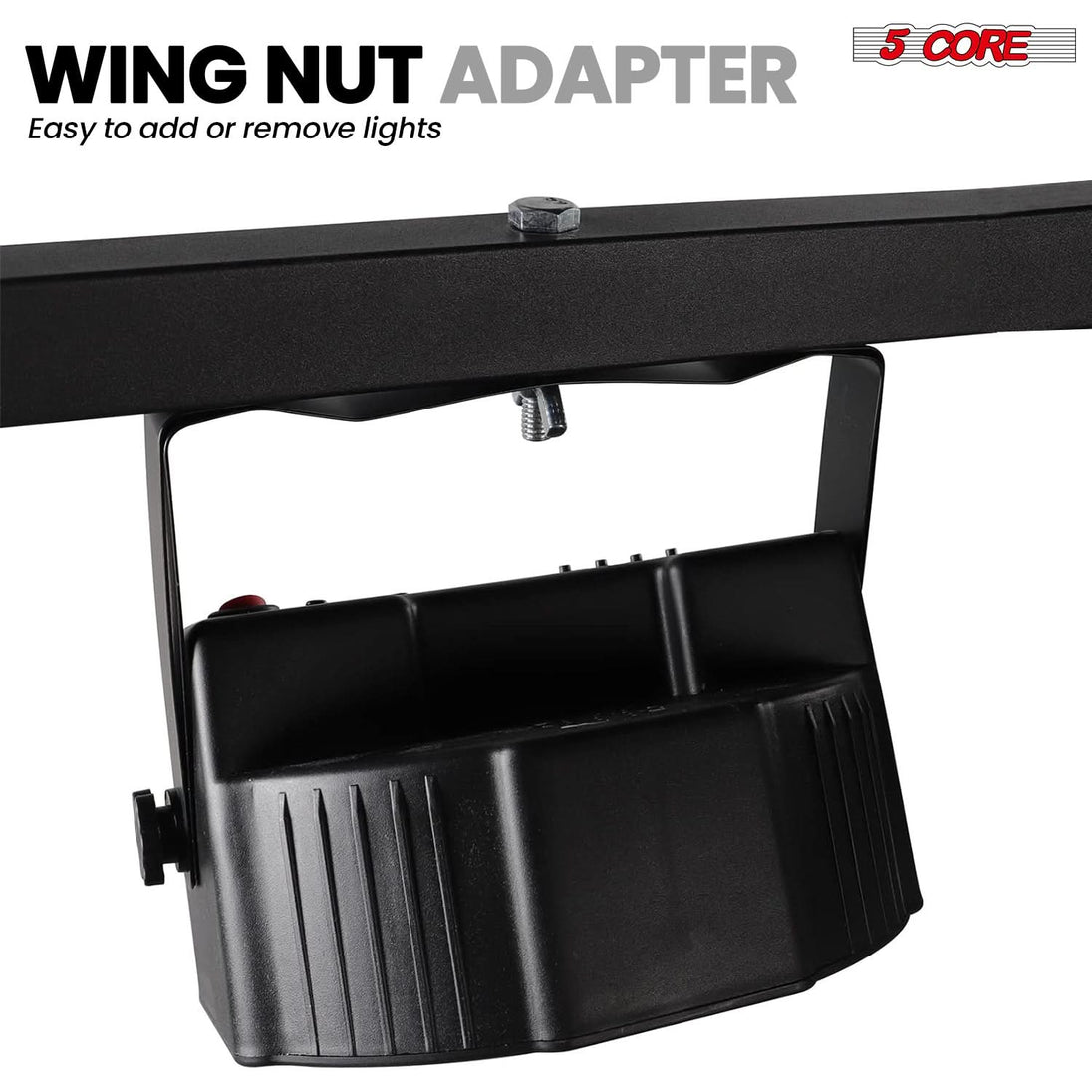 Durable T bar mount for versatile DJ lighting configurations