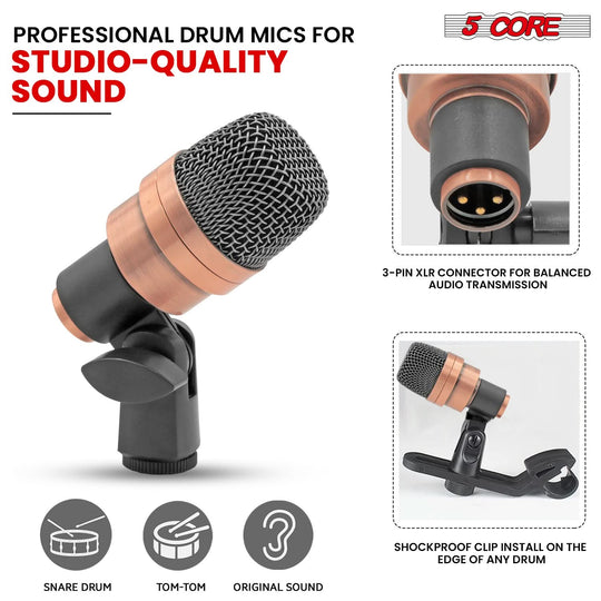 Professional 5Core copper mic for percussion and instrument use