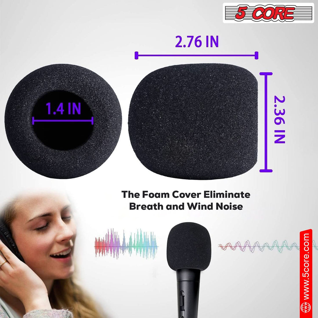 5Core condenser cardioid microphone podcast bundle with desk stand blue color