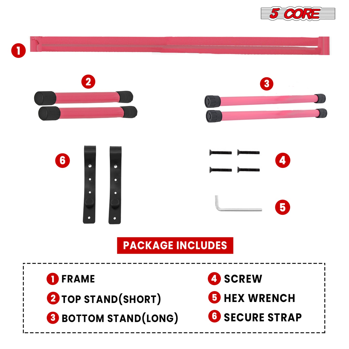 5 Core foldable keyboard stand with two tiers and adjustable height