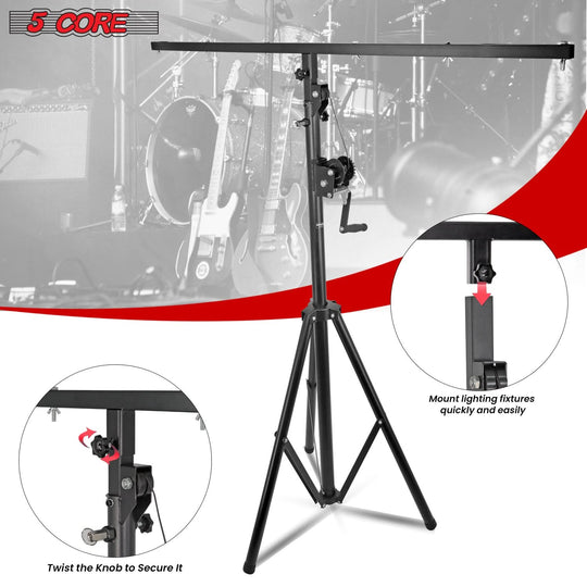 Reliable 5Core T bar mount for secure and balanced light positioning
