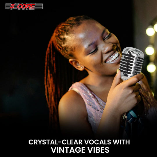 Reliable 5Core vintage-style mic for recording and broadcasting
