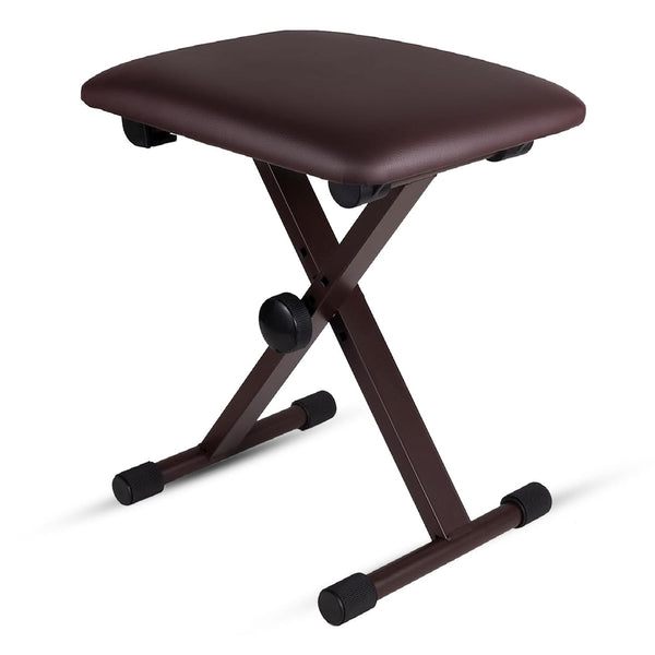 5 Core Keyboard Bench 2" Padded Cushioned Piano Stool Height Adjustable Guitar Seat Folding Portable