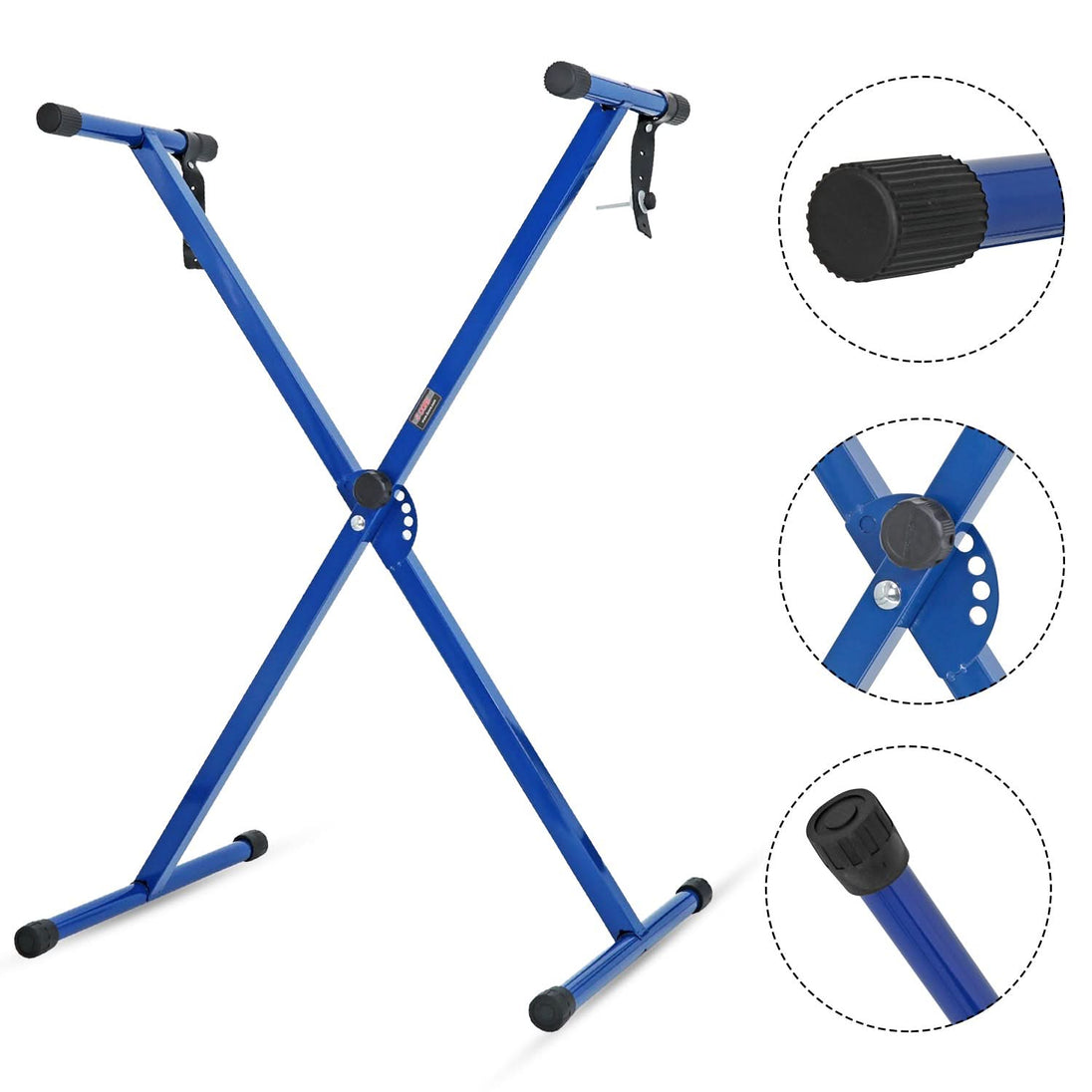 5Core single X style blue keyboard stand for 49 to 88 key pianos