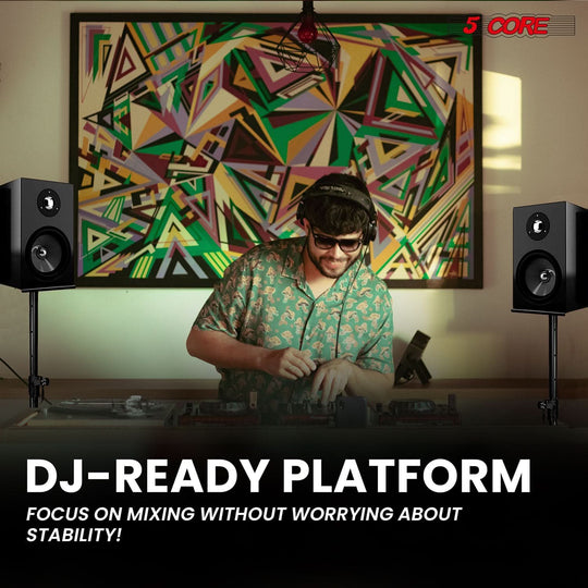 5 Core DJ speaker stand with strong base and adjustable pole