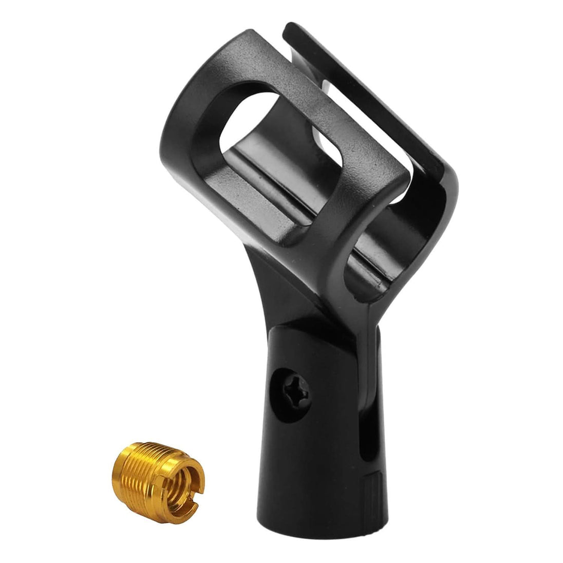 5Core set of 6 microphone clip holders with barrel design and screw adapters 5/8 to 3/8 inch