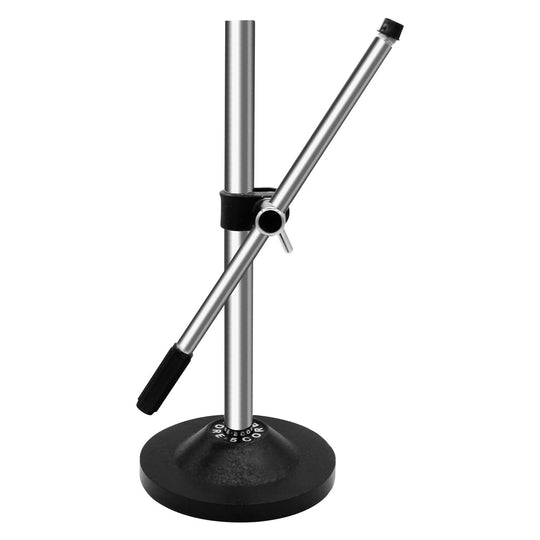 5Core desktop mic stand, universal desk microphone holder with round base