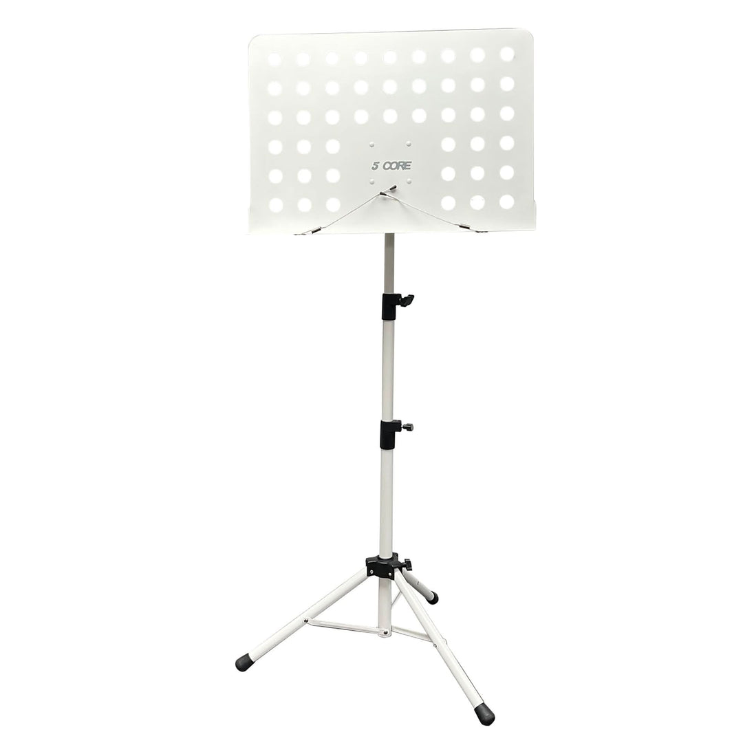 5Core white music stand tripod adjustable folding note holder for sheet music