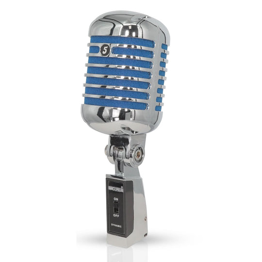 5Core vintage blue microphone with classic dynamic XLR design