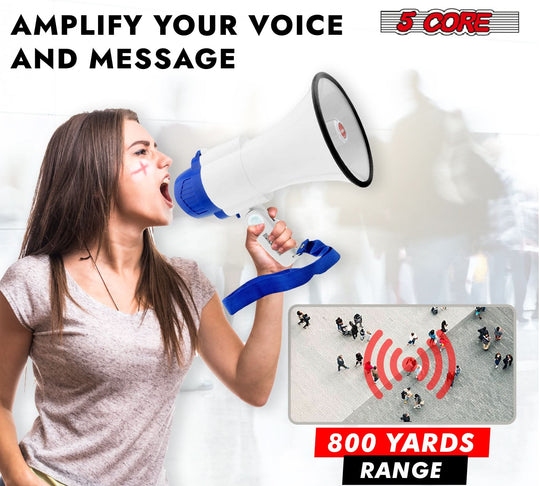 Compact design megaphone suitable for schools, rallies, and tours