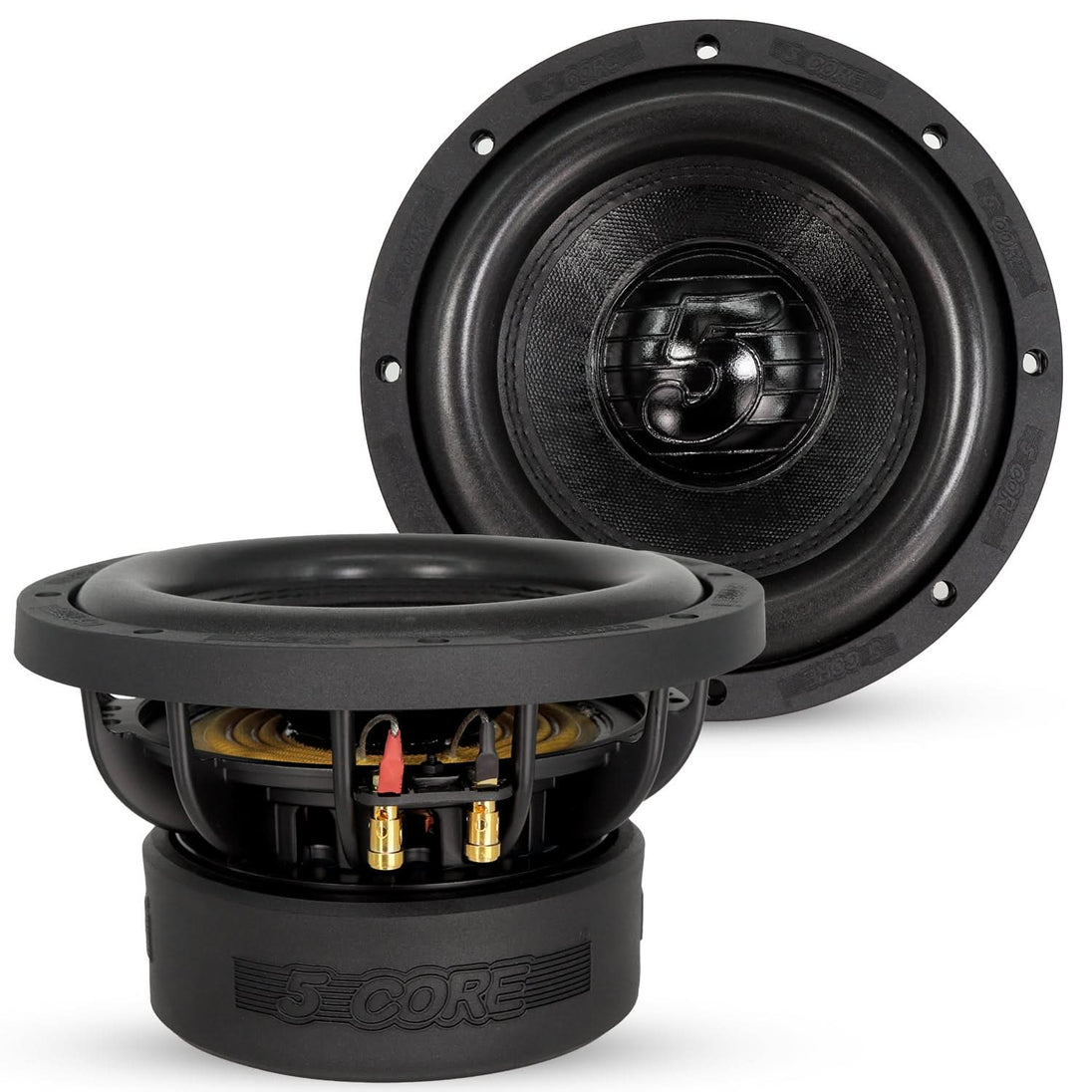 5Core 8 inch car subwoofer with dual 4Ohm voice coils and 1000W power handling