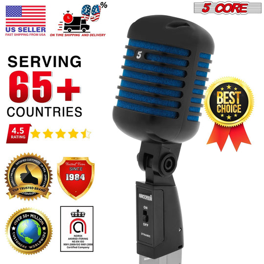 Professional XLR studio microphone with retro design