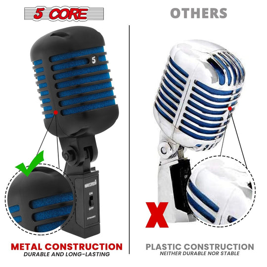 5Core retro microphone for singers and content creators in blue