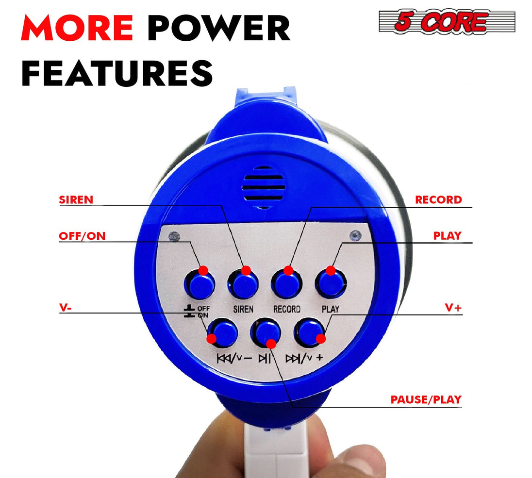 Small bullhorn speaker with ergonomic handle for comfortable use
