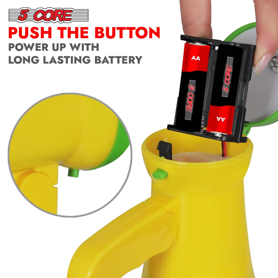 Kids-friendly small megaphone with an adjustable handle for effortless handling during play or events.