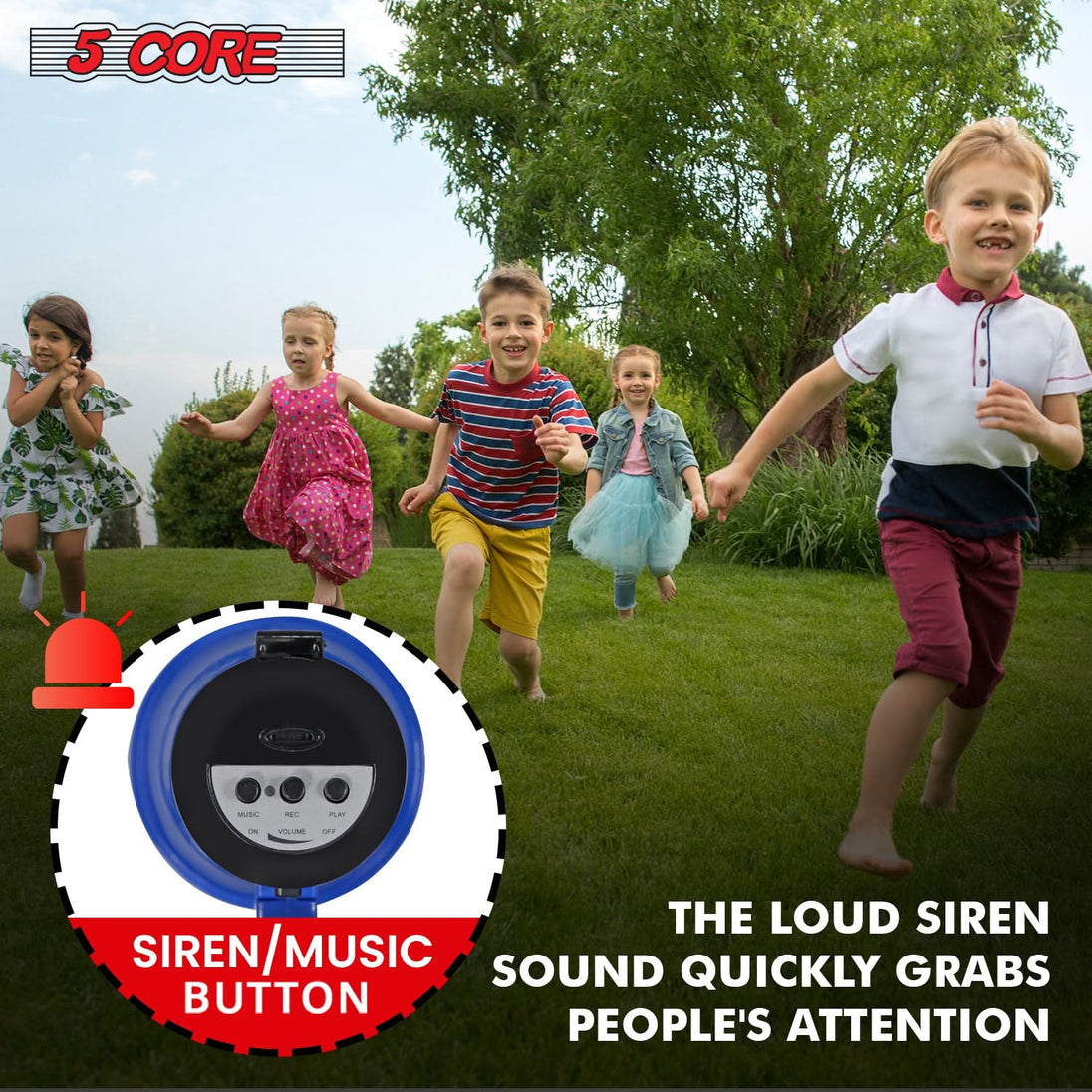 Adjustable handle on this mini megaphone ensures a secure and comfortable grip for kids and adults alike.