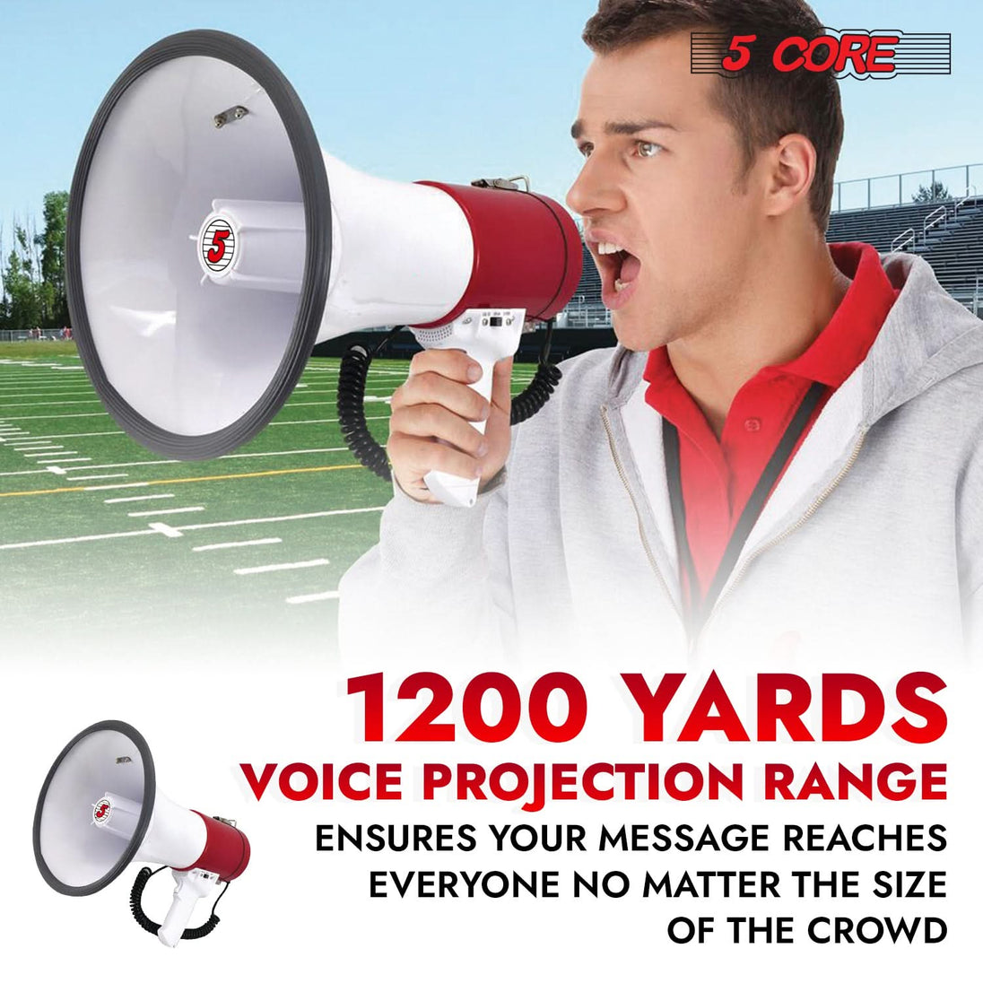Portable speaker with multiple input compatibility, ensuring easy connection to various audio devices.