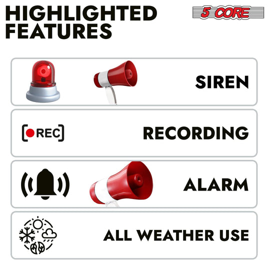Compact in size but delivers a loud impact – this powerful megaphone ensures your voice is heard clearly.