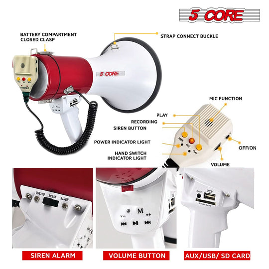 Top-rated bullhorn, packed with advanced features, making it the best among all for powerful sound projection.