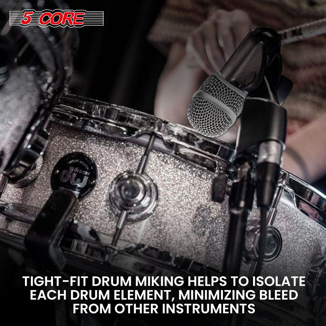 5Core percussion mic ideal for snare and tom recording sessions