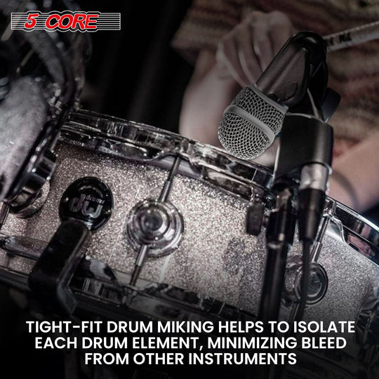 5Core percussion mic ideal for snare and tom recording sessions